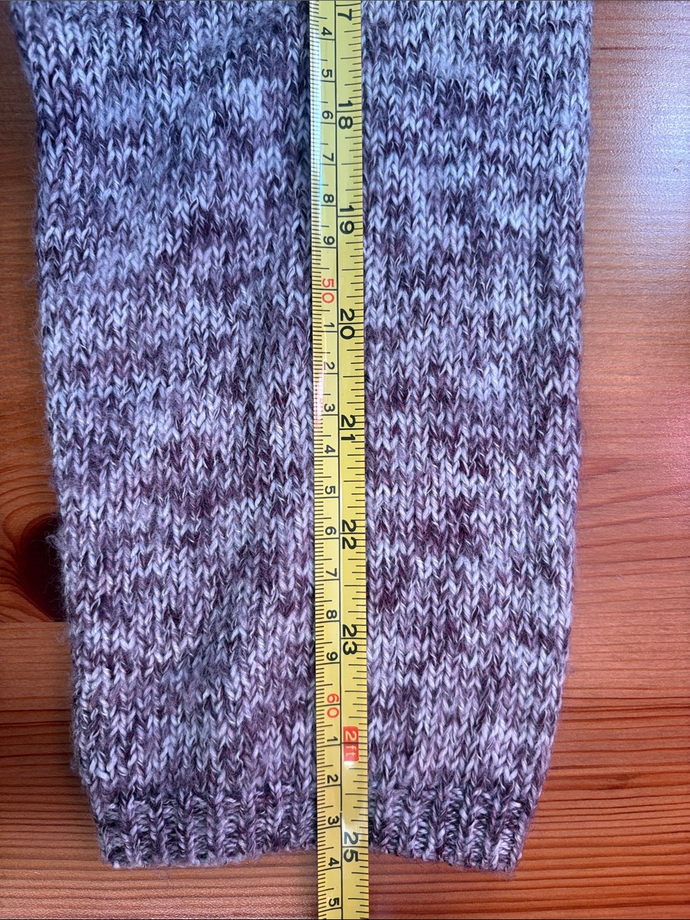 Reitmans Heathered Purple and White Cardigan Open Front Detailed Knit XL - Picture 10 of 11